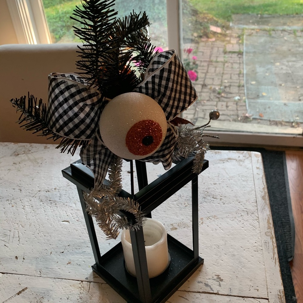 Halloween evil eye candle lantern decor handmade - Picture 9 of 9